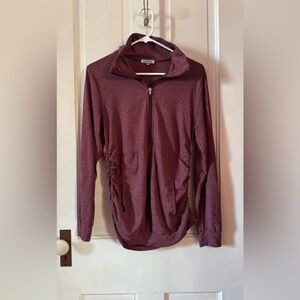 Burgundy Quarter-Zip Pullover